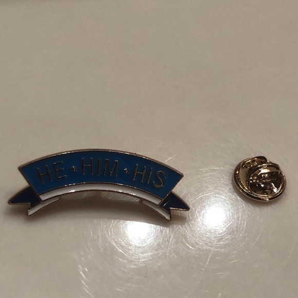 *6 for $10!* He / Him / His Pronoun Enamel Lapel Pin LGBTQA+ - Picture 3 of 4